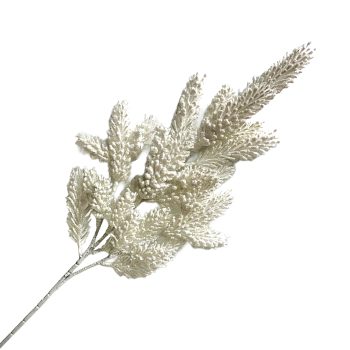 SPRAY FLOCKED MINI NEEDLE PINE WHITE 25.5"