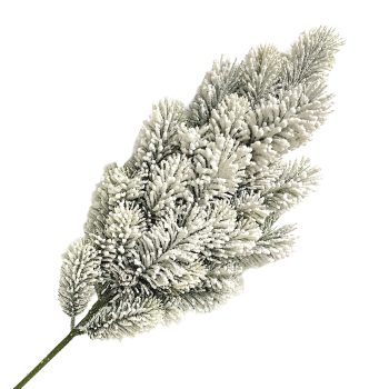 SPRAY FLOCKED NEEDLE PINE GREEN/WHITE 26"