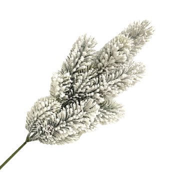 SPRAY FLOCKED NEEDLE PINE GREEN/WHITE 19"