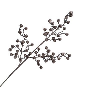 SPRAY BERRY 30" BROWN GLITTER