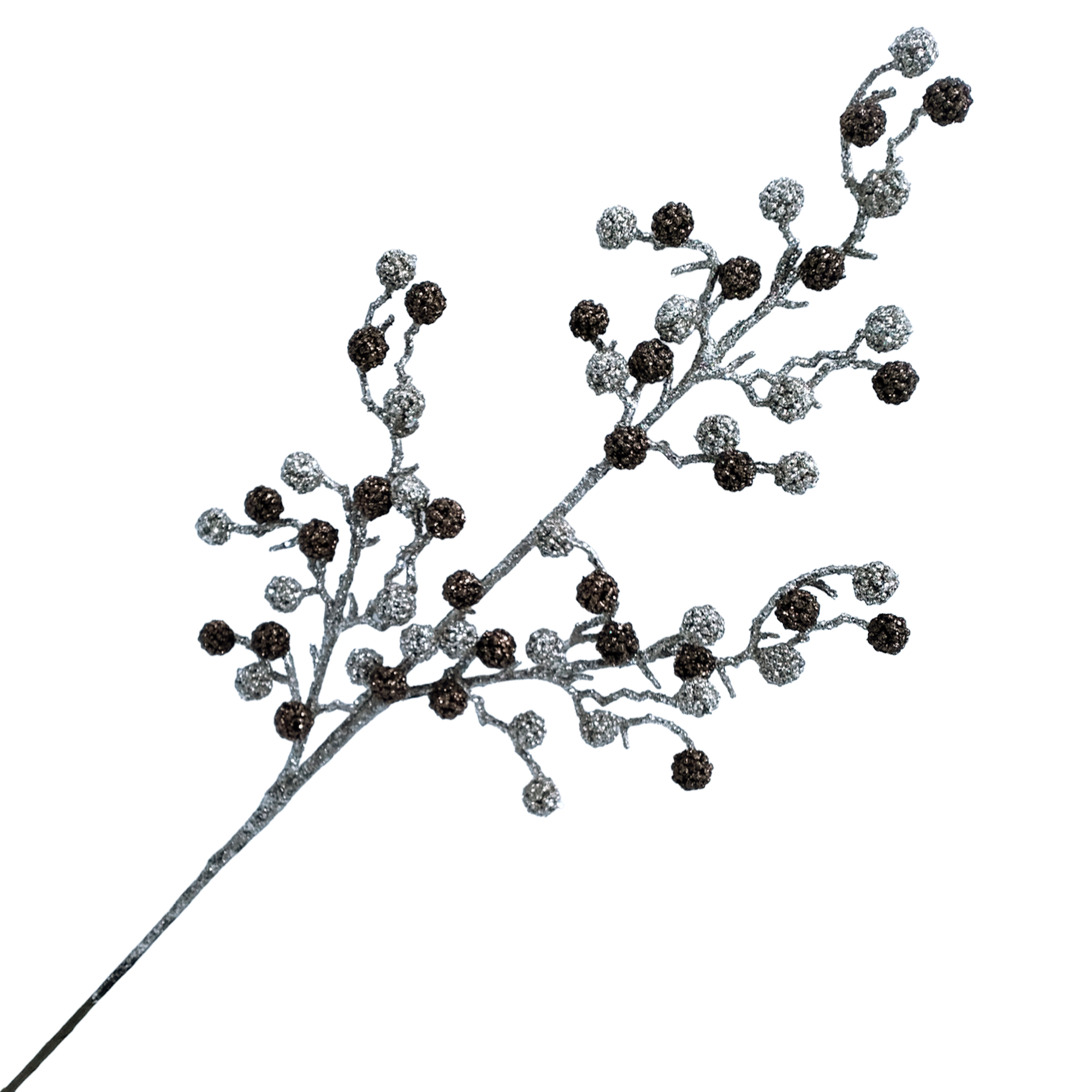 SPRAY BERRY 30" CHAMPAGNE/BROWN GLITTER