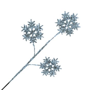 SPRAY SNOWFLAKE 24"X3 CHAMPAGNE W/PEARLS