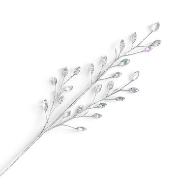 SPRAY ACRYLIC LEAF 24" SILVER