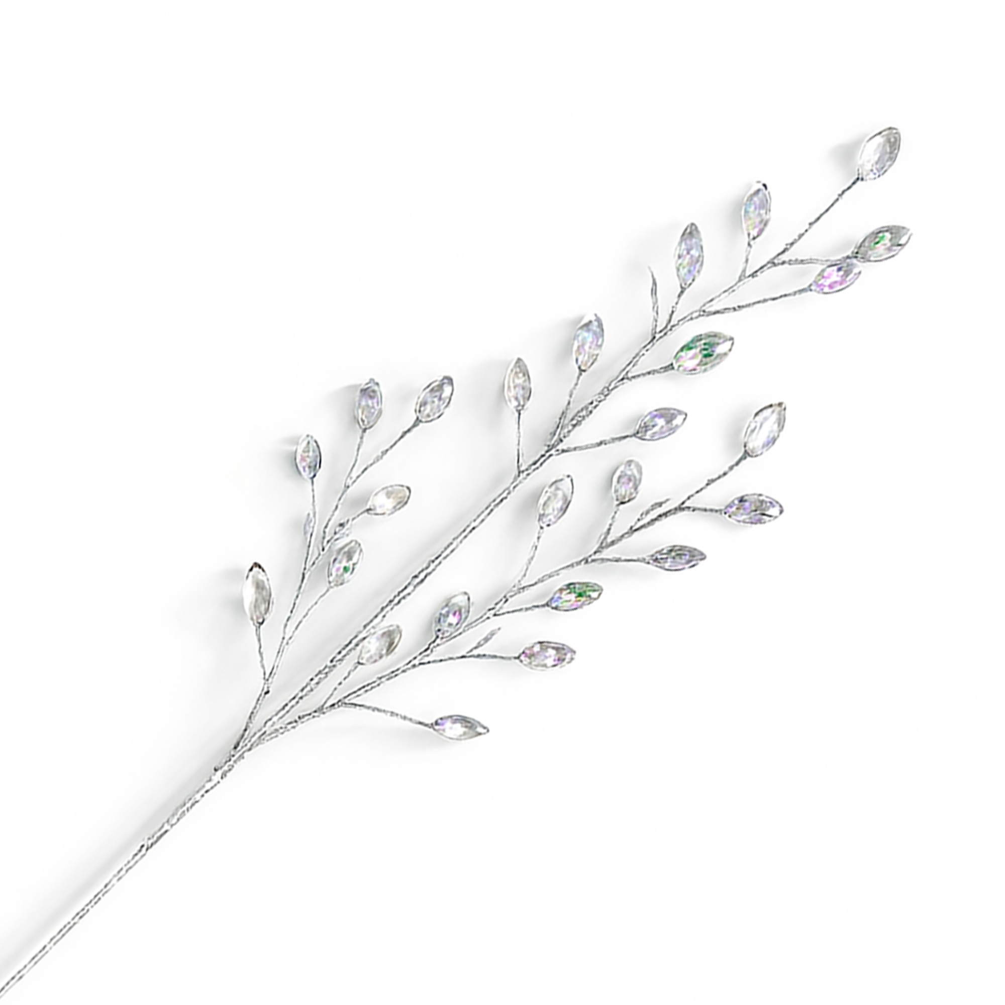 SPRAY ACRYLIC LEAF 24" SILVER