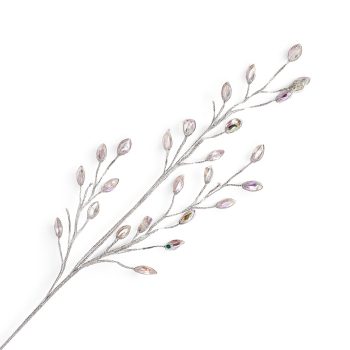 SPRAY ACRYLIC LEAF 24" SILVER IRR