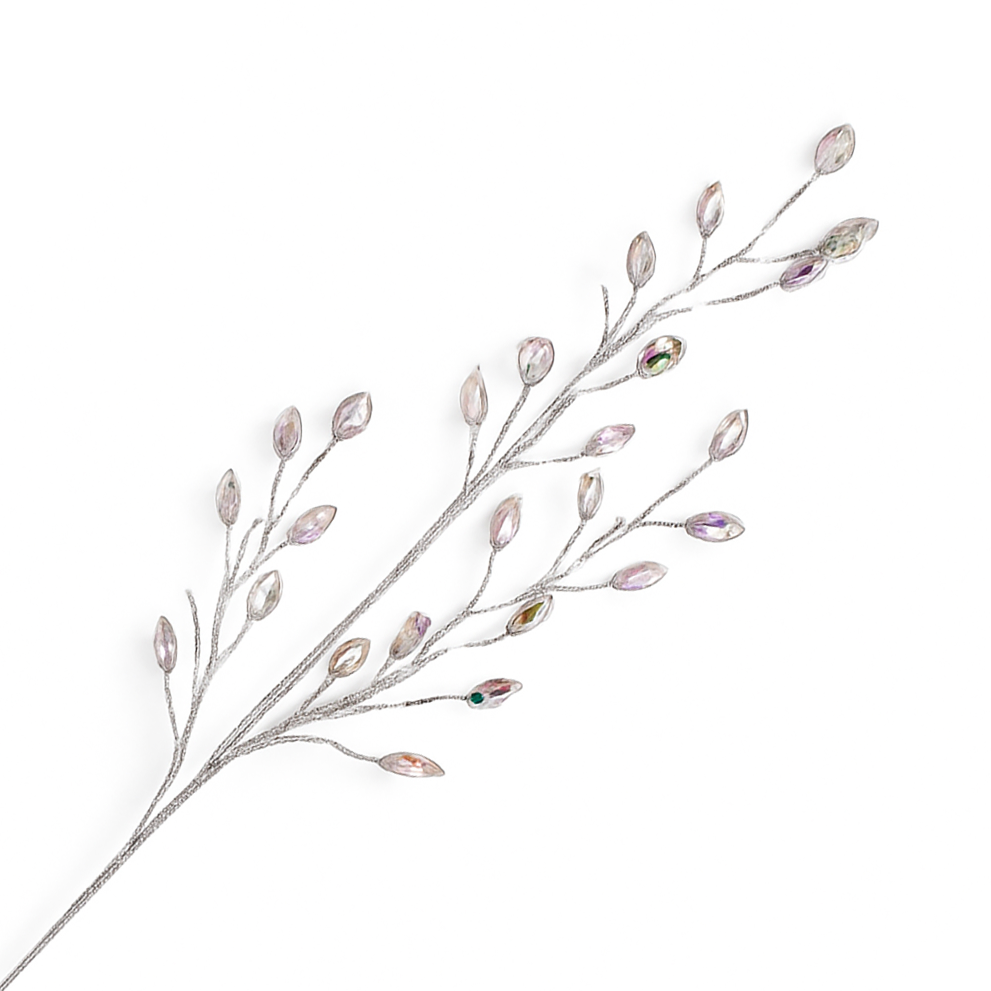 SPRAY ACRYLIC LEAF 24" SILVER IRR