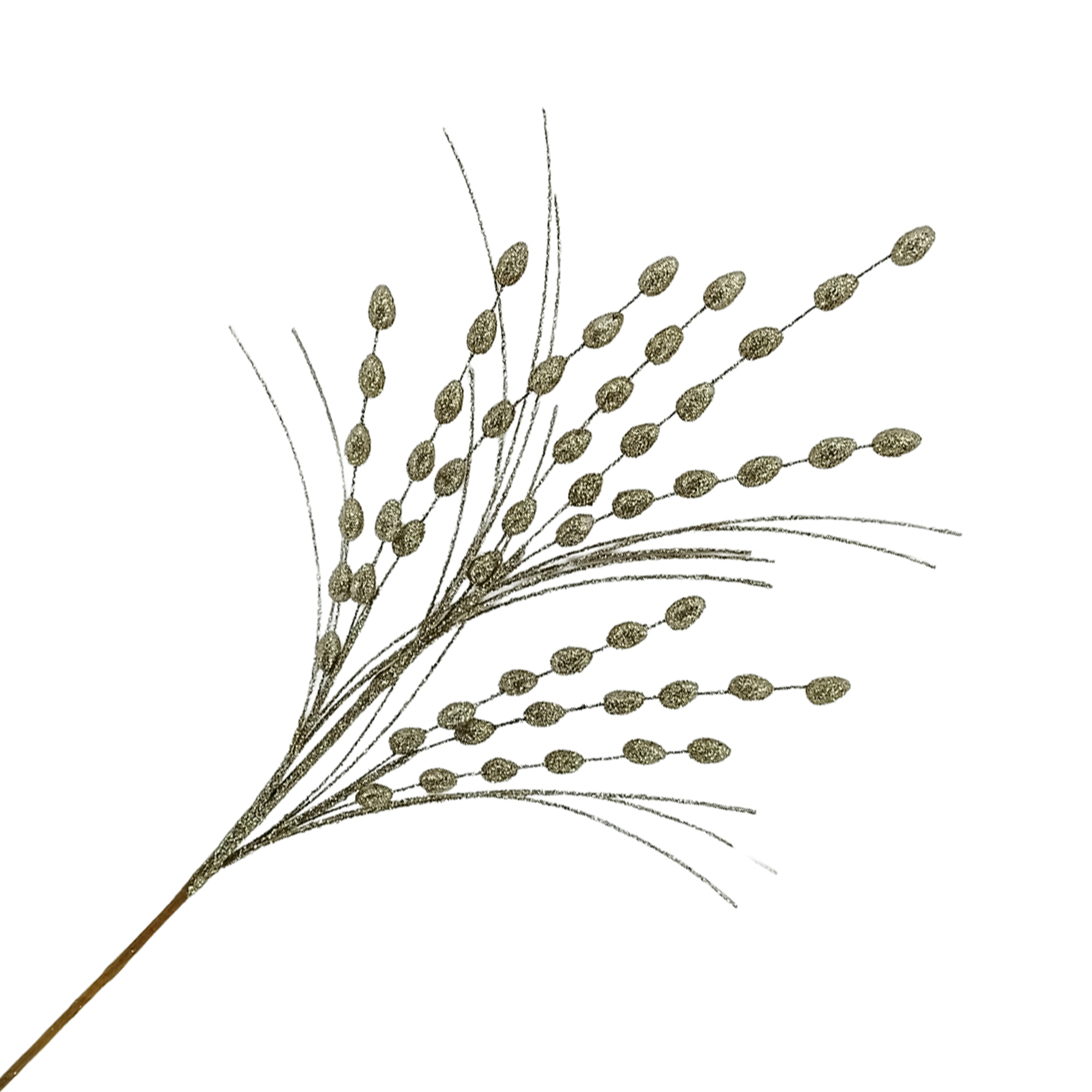 SPRAY BERRY/GRASS 28" CHAMPAGNE W/GLITTER 28" FOAM/PAPER