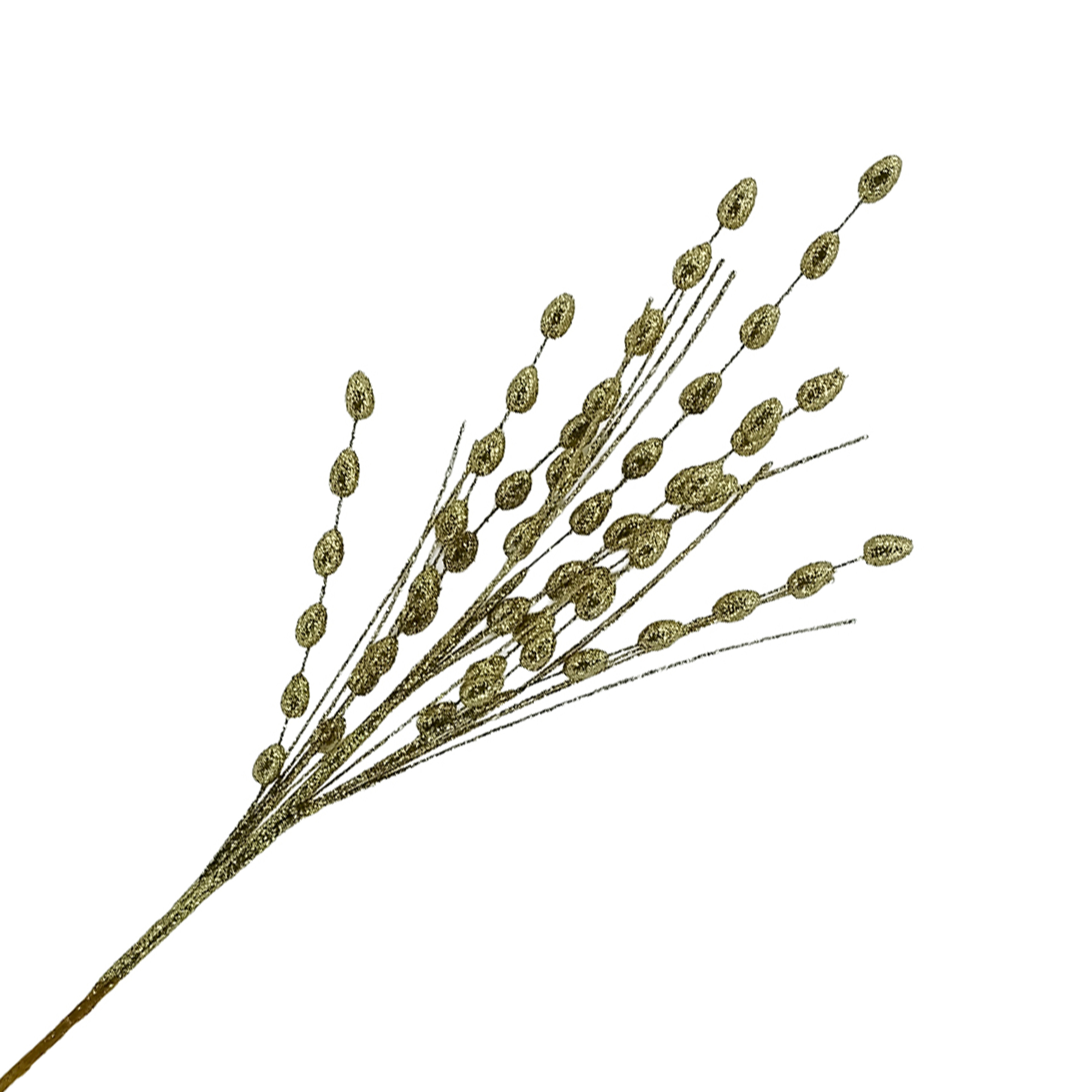 SPRAY BERRY/GRASS 28" GOLD W/GLITTER