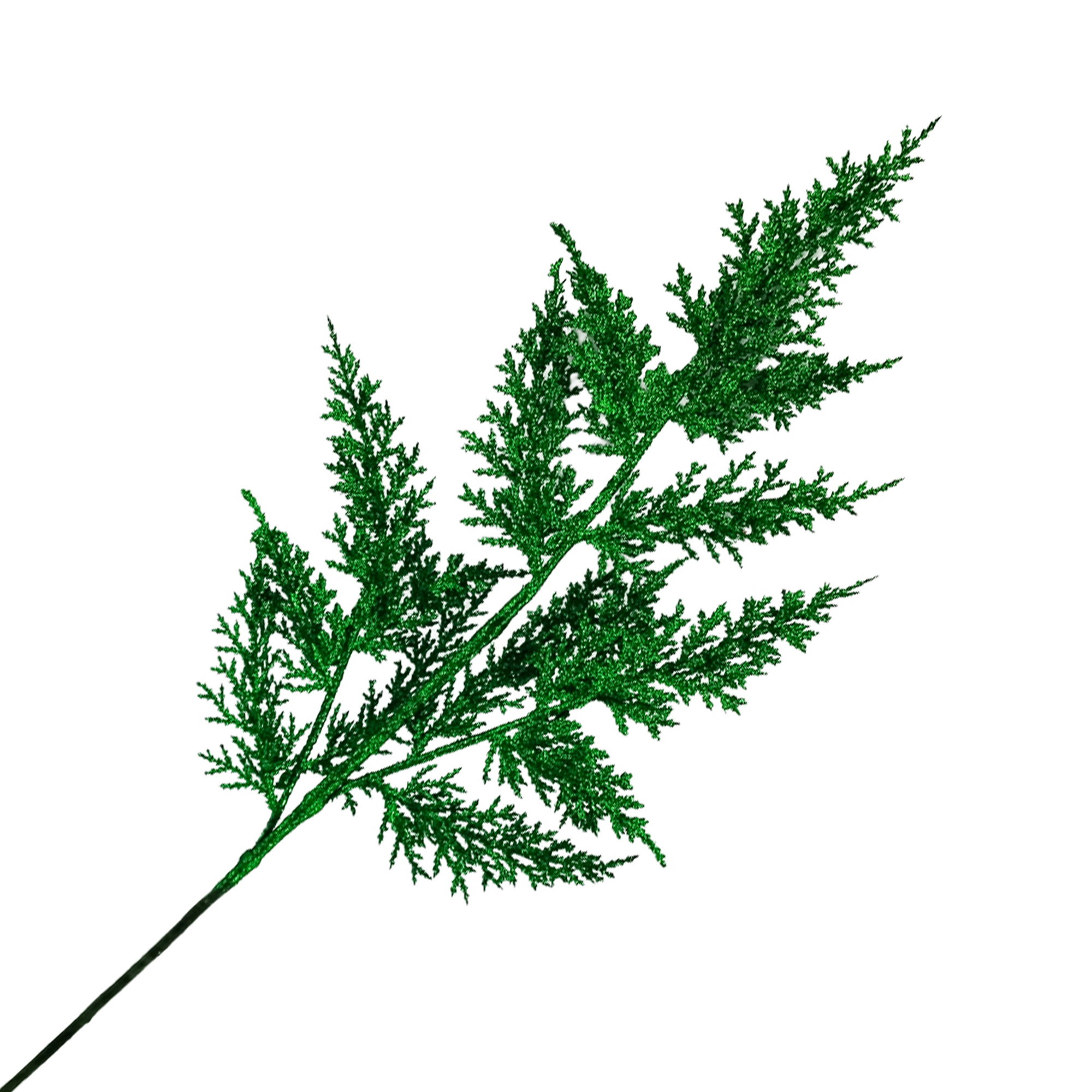 SPRAY CEDAR TIPS 26" GREEN W/ DUSTED GLITTER