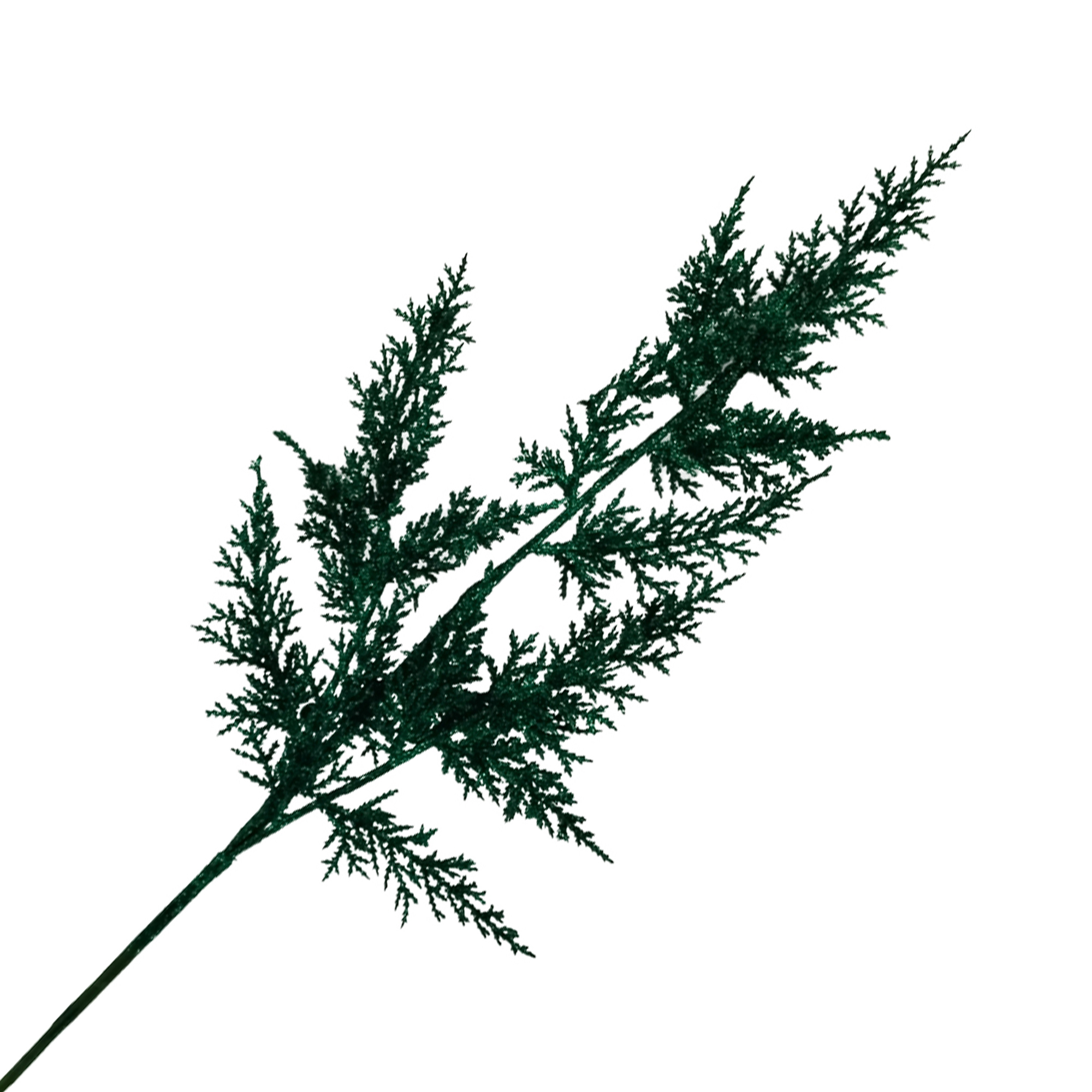 SPRAY CEDAR TIPS 26" DARK GREEN W/GLITTER