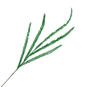 SPRAY FEATHER 41" GREEN W/GLITTER