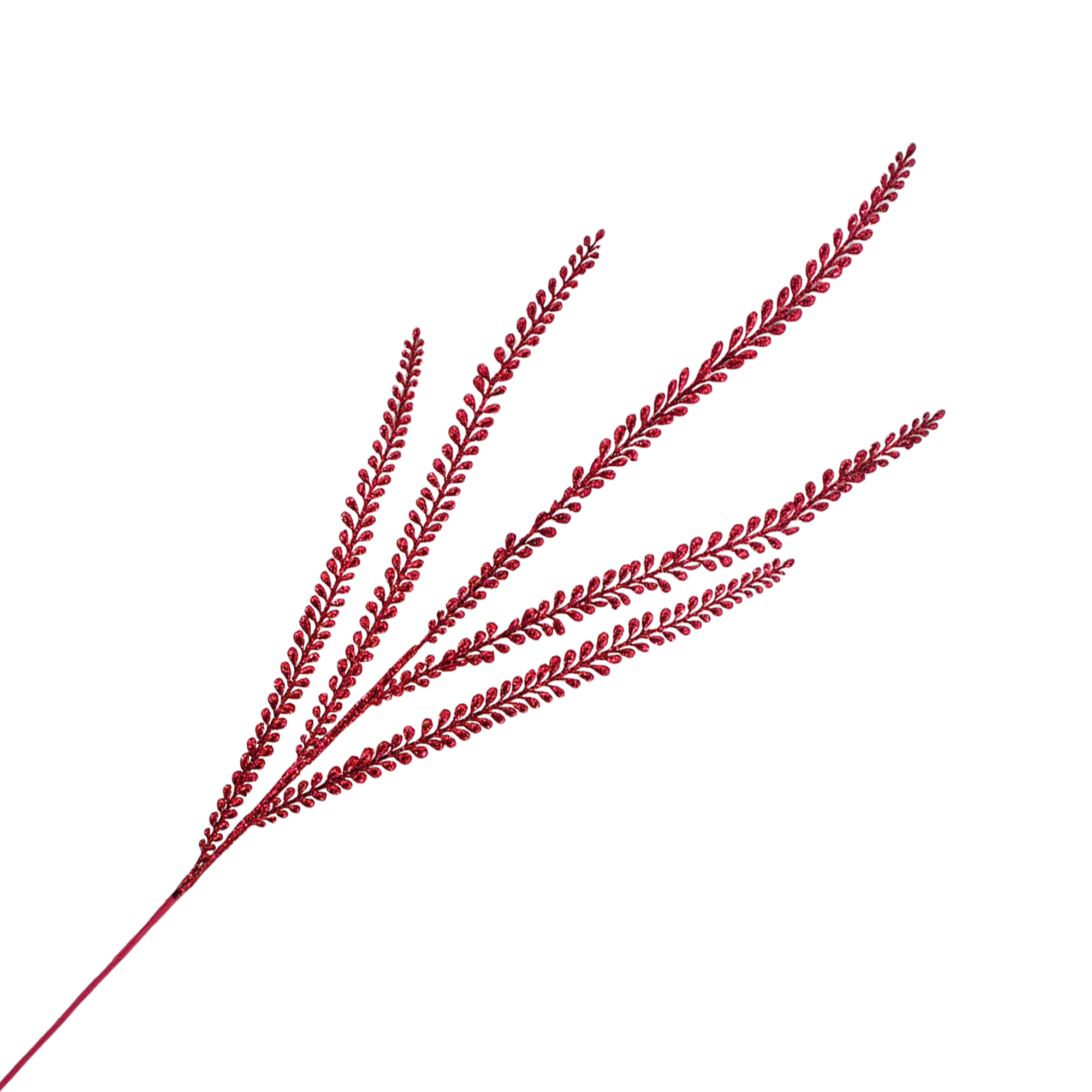 SPRAY FEATHER 41" RED W/GLITTER