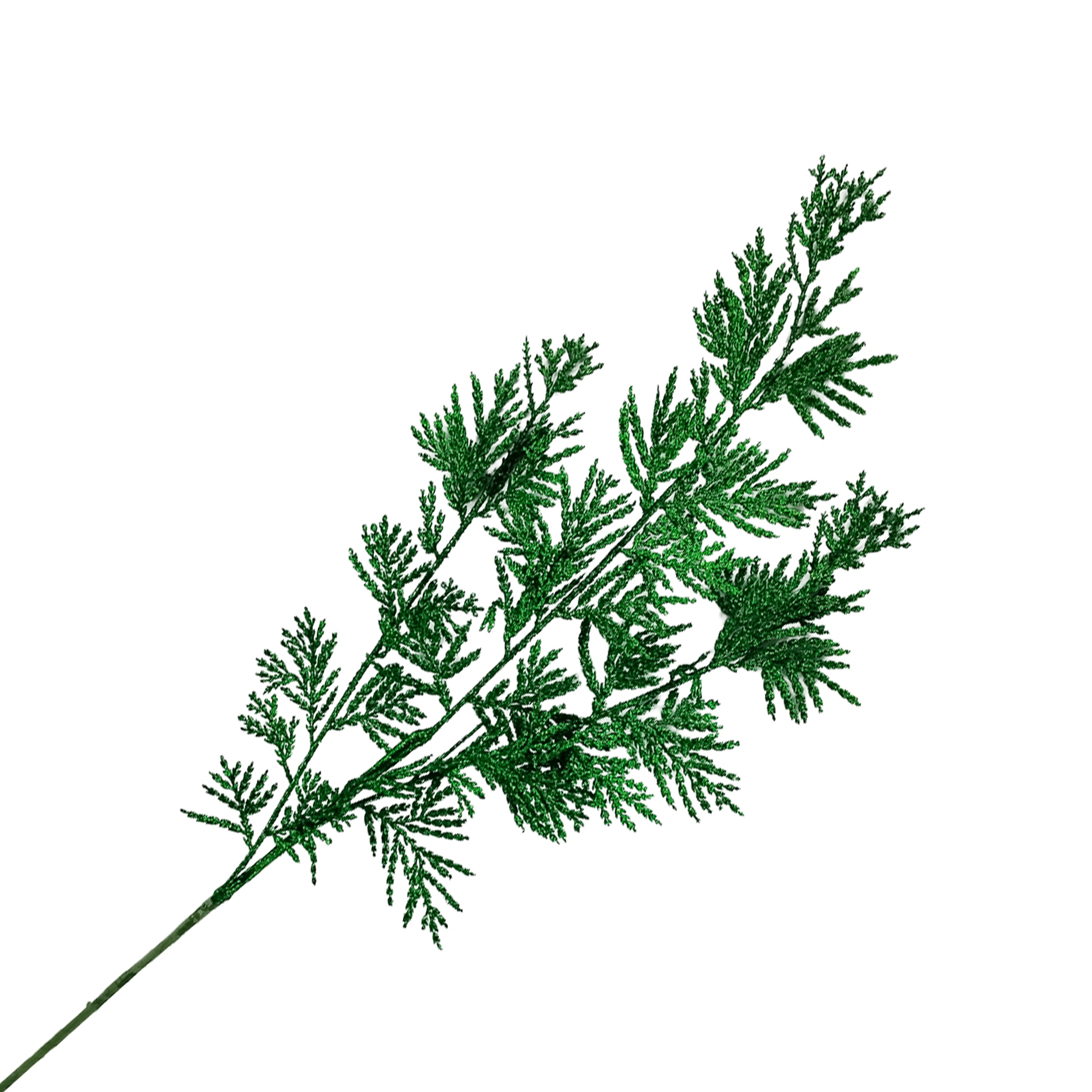 SPRAY NEEDLE PINE 31" CHRISTMAS GREEN GLITTER