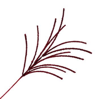 SPRAY SPARKLE TWIGS 27" BURGUNDY GLITTER