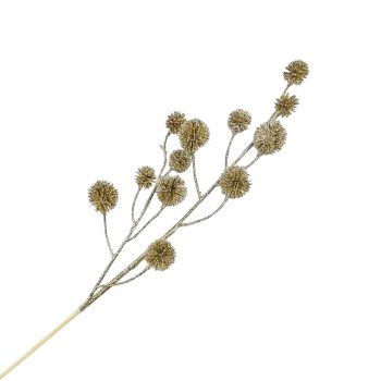 SPRAY THISTLE 30" CHAMPAGNE W/GLITTER