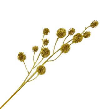 SPRAY THISTLE 30" GOLD W/GLITTER