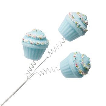 SPRAY CANDY CUPCAKE 20"X3 BLUE CUPCAKE W/SPRIKLES