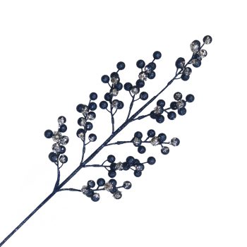 SPRAY BERRY 27" MIDNIGHT BLUE W/SEQUIN GLITTER
