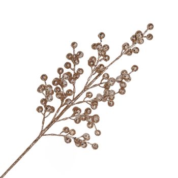 SPRAY BERRY 28" ROSE GOLD W/SEQUIN GLITTER