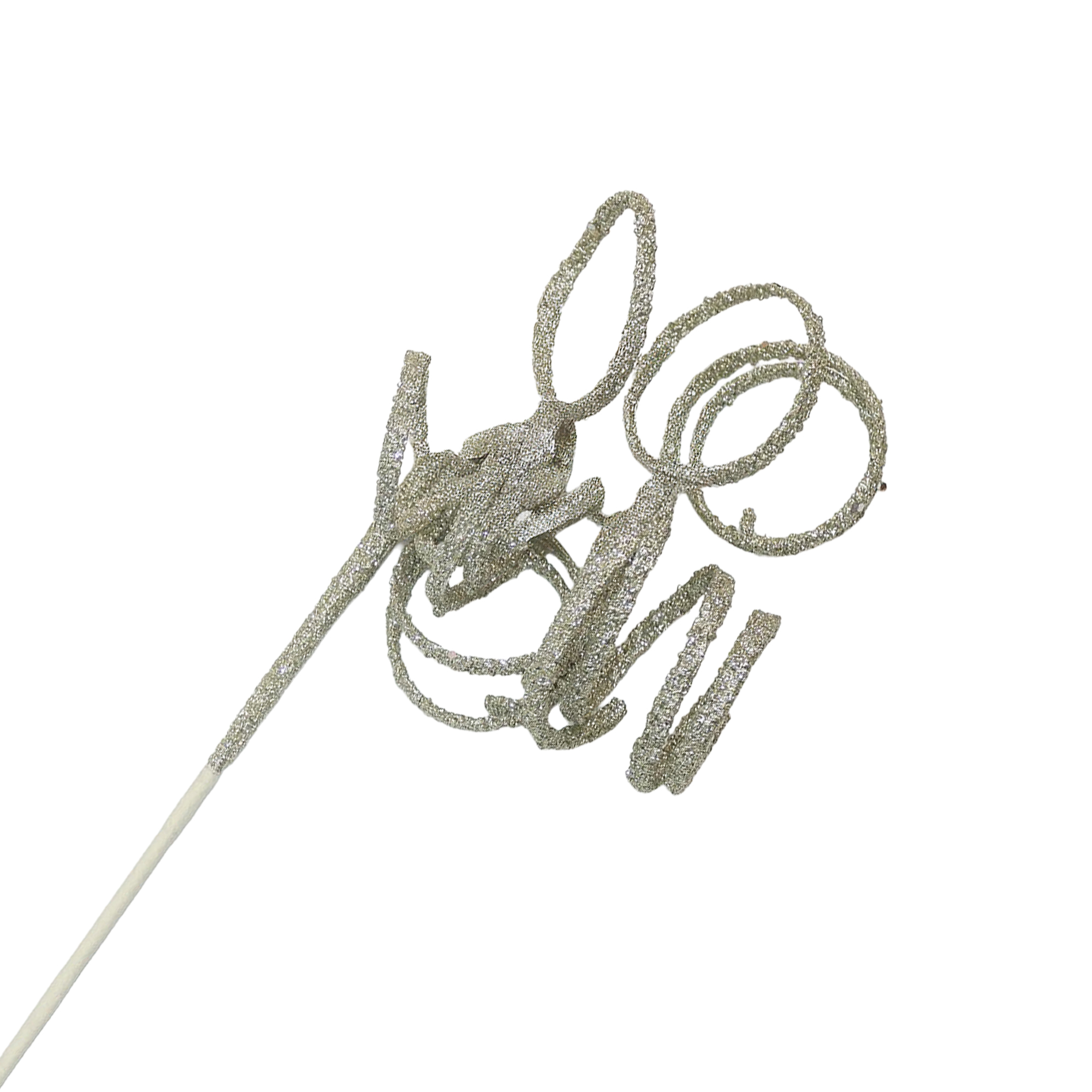 SPRAY CURLS 28" PLATINUM W/GLITTER