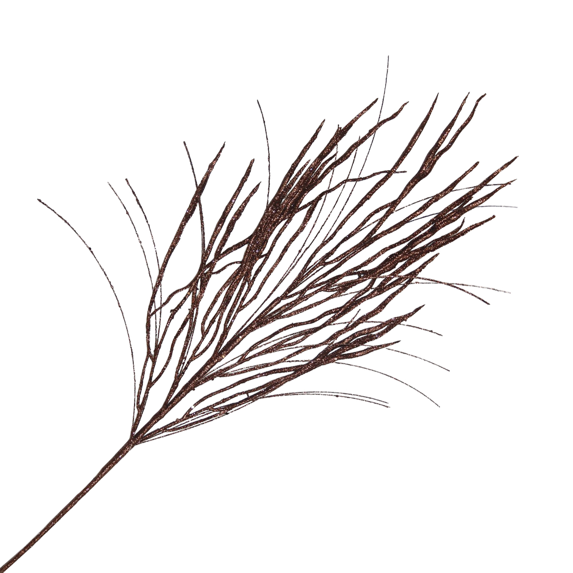 SPRAY GRASS 33" BROWN W/GLITTER