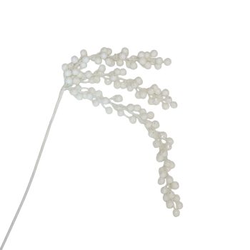 SPRAY ICED HANGING BERRY 31" WHITE