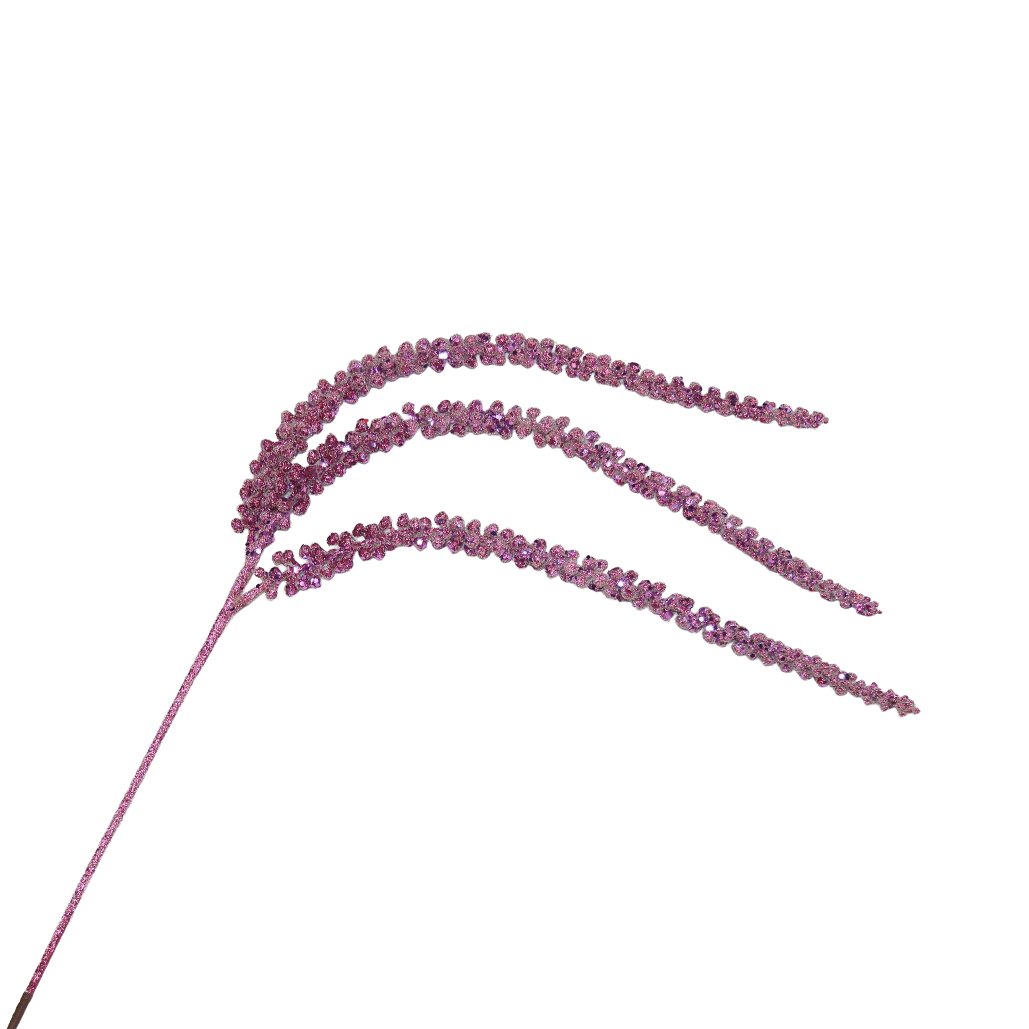 SPRAY ICED HANGING BERRY 36" ANTIQUE PINK W/ICE GLITTER