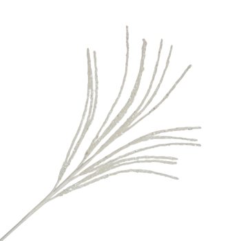SPRAY SEQUINS GRASS 28" WHITE