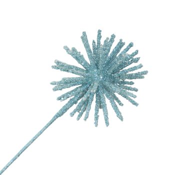 SPRAY STARBURST 19"X6" SEA BLUE W/BEAD AND GLITTER