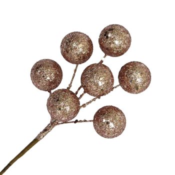 PICK BALL GLITTER X 7 9" ROSE GOLD