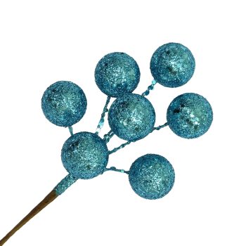 PICK BALL GLITTER X 7 9" ICE BLUE