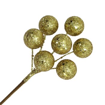 PICK BALL GLITTER X 7 9" GOLD