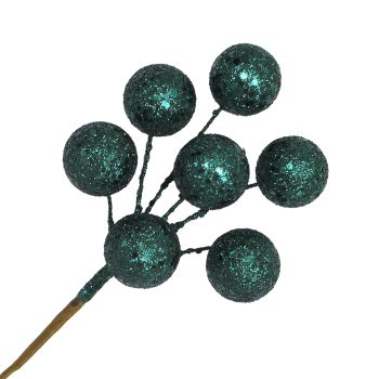 PICK BALL GLITTER X 7 9" DARK GREEN