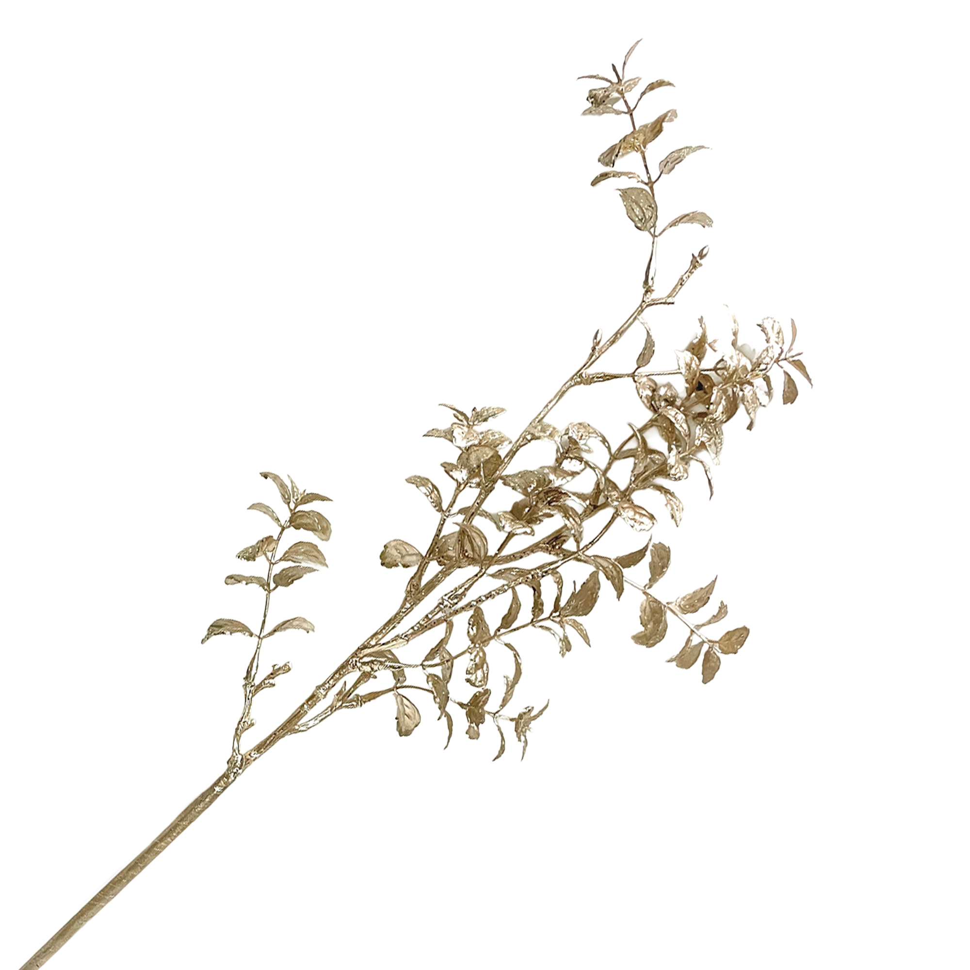 SPRAY MINI LEAF CHAMPAGNE 23"