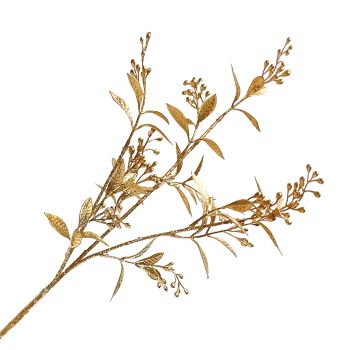 SPRAY MINI LEAF W/BERRY BROWN 23"