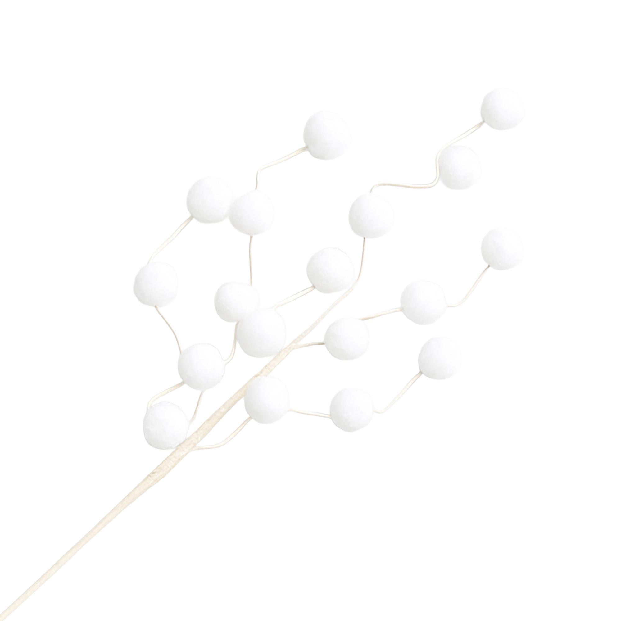 SPRAY MINI POM POM 26" WHITE