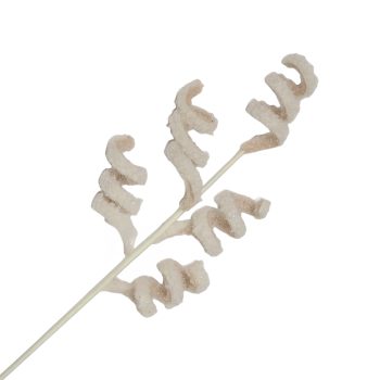 SPRAY CURLY WOOL 22"X5 IVORY/CHAMPAGNE