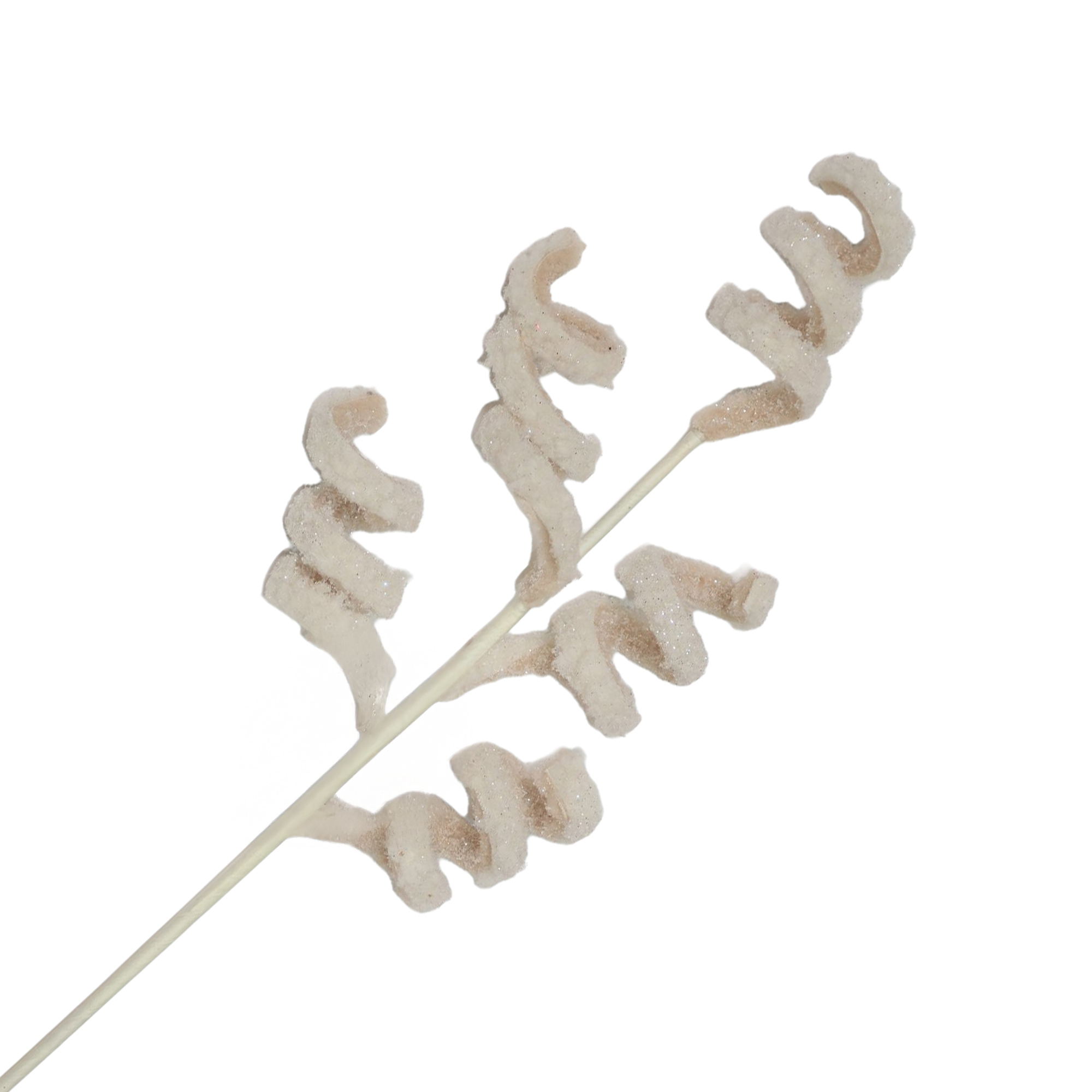 SPRAY CURLY WOOL 22"X5 IVORY/CHAMPAGNE