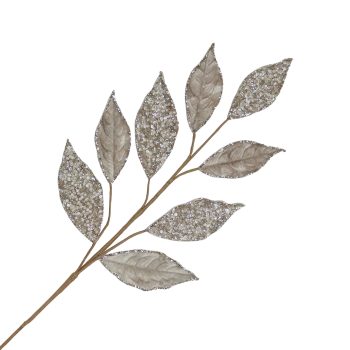 SPRAY VELVET LEAF 29" PLATINUM