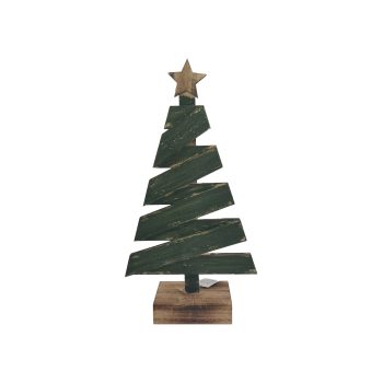 TREE WOODEN 10"X19" GREEN TABLE TOP