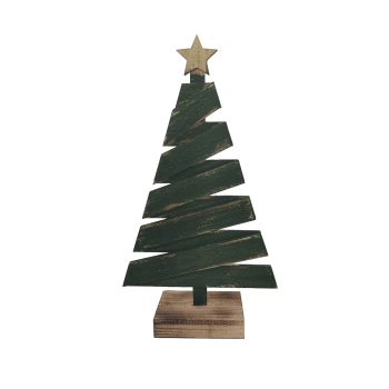 TREE WOODEN 13"X23" GREEN TABLE TOP