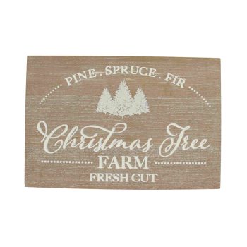 SIGN WALL DECOR 16"X11" CHRISTMAS TREE FARM WOOD