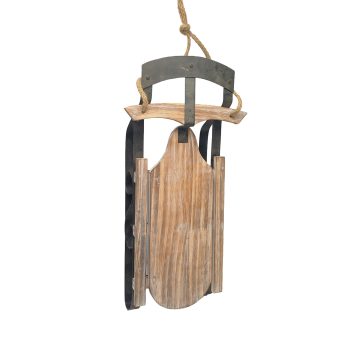 SLEDGE 19.5"X9.5" GREY METAL/WOOD