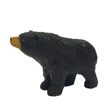 BEAR STANDING 4" BLACK WOOD