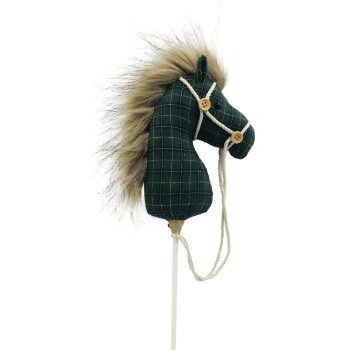 HORSE HEAD PICK 18"X2" RED/BLACK FABRIC