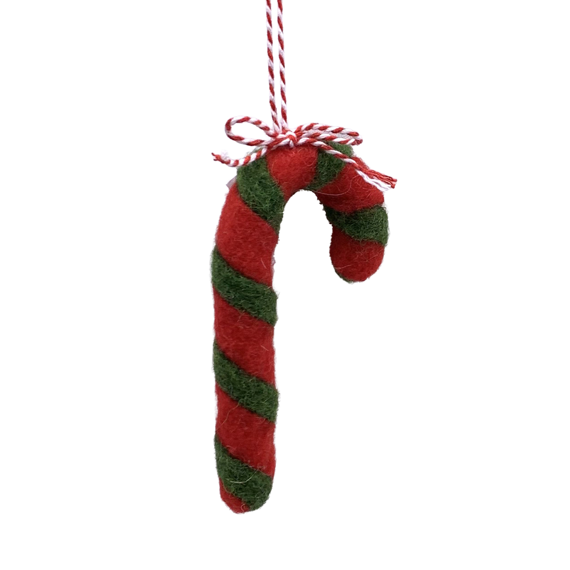 ORN FELT CRUTCH 2"X4" RED/GREEN