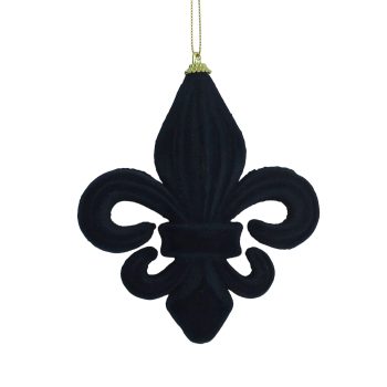 ORN FLEUR DE LIS FLOCKED 155MM/6" NAVY