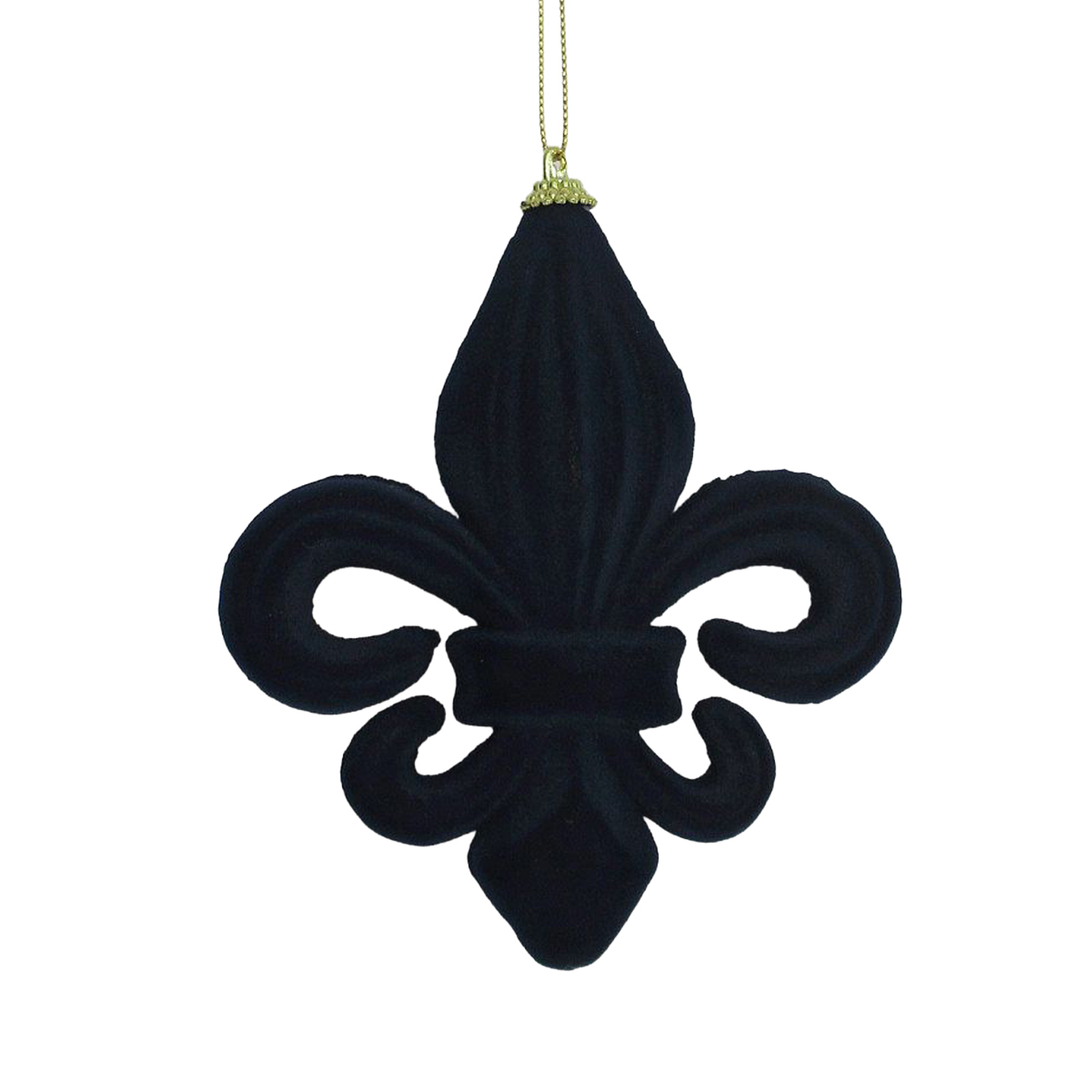 ORN FLEUR DE LIS FLOCKED 155MM/6" NAVY
