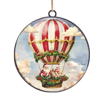 ORN METAL DISC 4" HOT AIR BALLOON