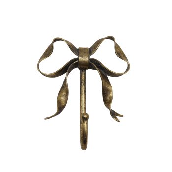 BOW HOOK METAL 5"X3" ANTIQUE GOLD
